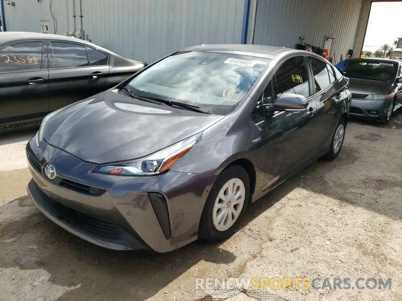 2 Photograph of a damaged car JTDKARFU7L3104959 TOYOTA PRIUS 2020