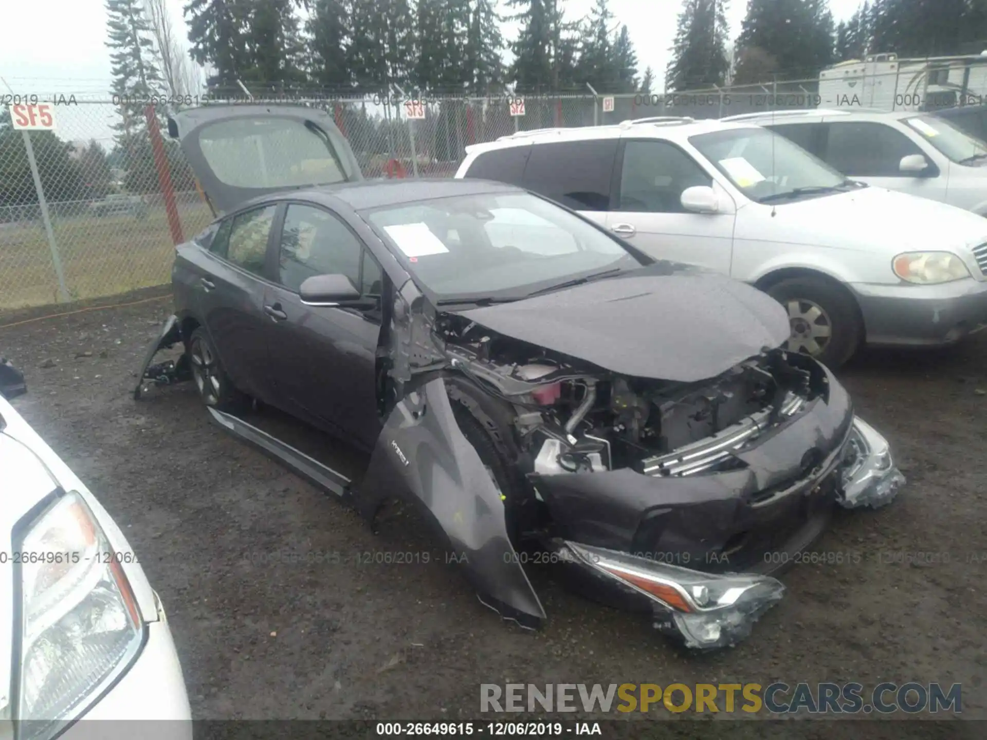 1 Photograph of a damaged car JTDKARFU7L3107103 TOYOTA PRIUS 2020