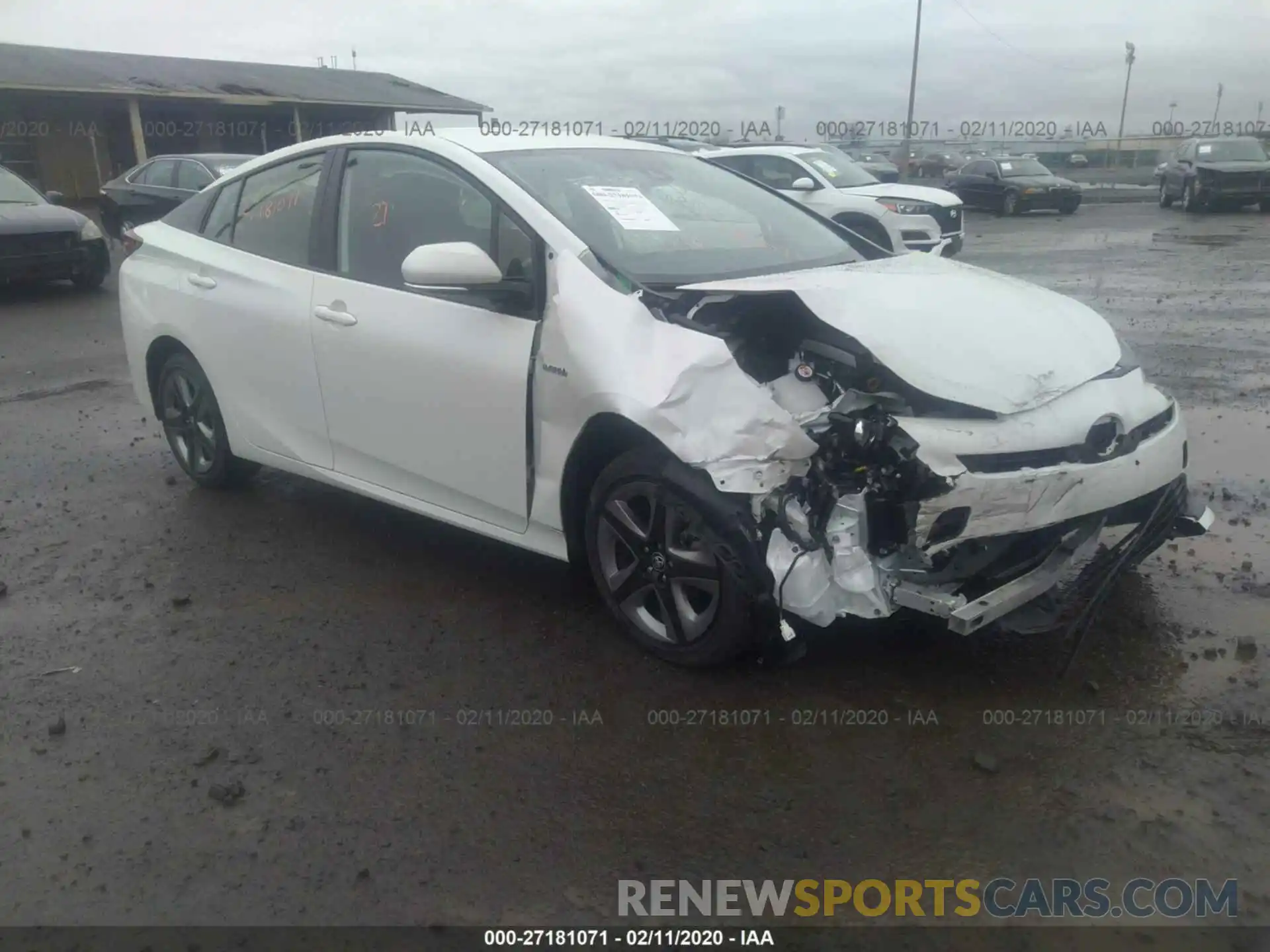 1 Photograph of a damaged car JTDKARFU7L3107456 TOYOTA PRIUS 2020