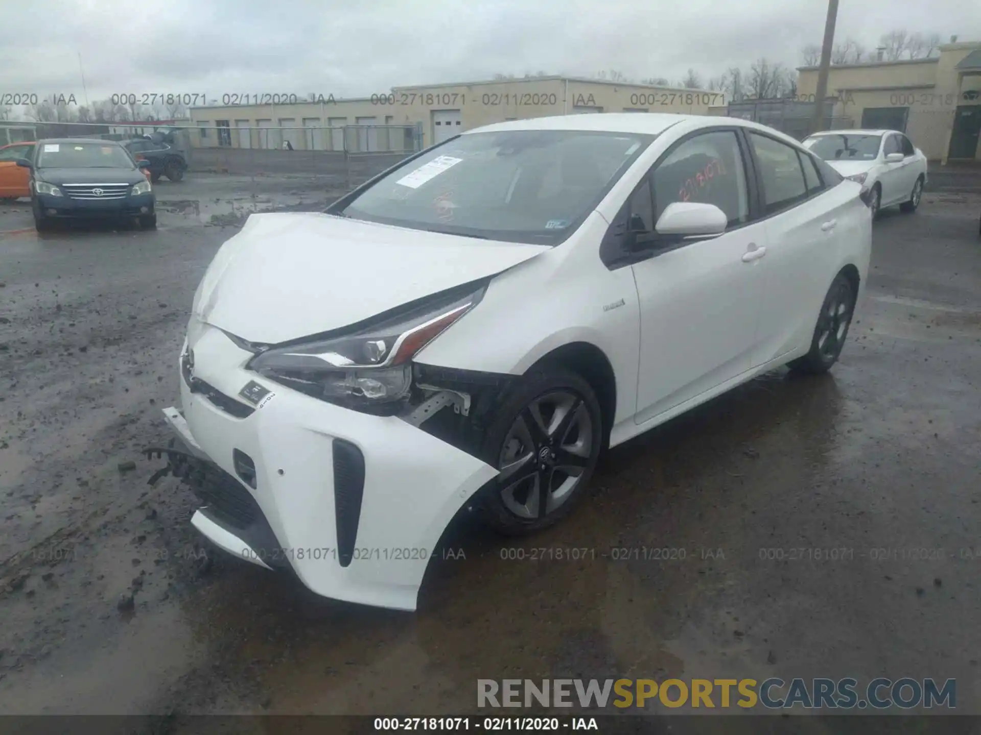 2 Photograph of a damaged car JTDKARFU7L3107456 TOYOTA PRIUS 2020