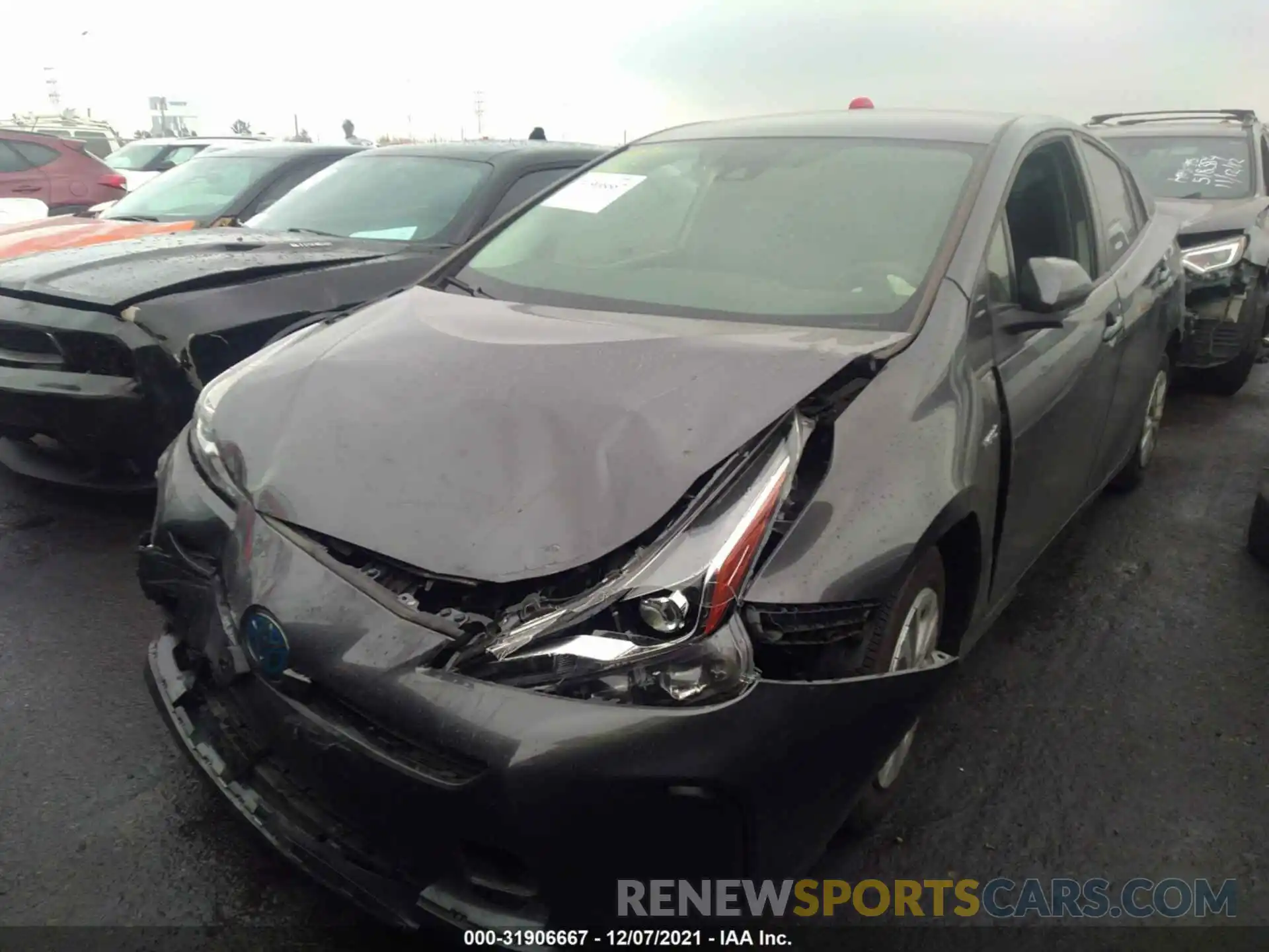 2 Photograph of a damaged car JTDKARFU7L3107716 TOYOTA PRIUS 2020