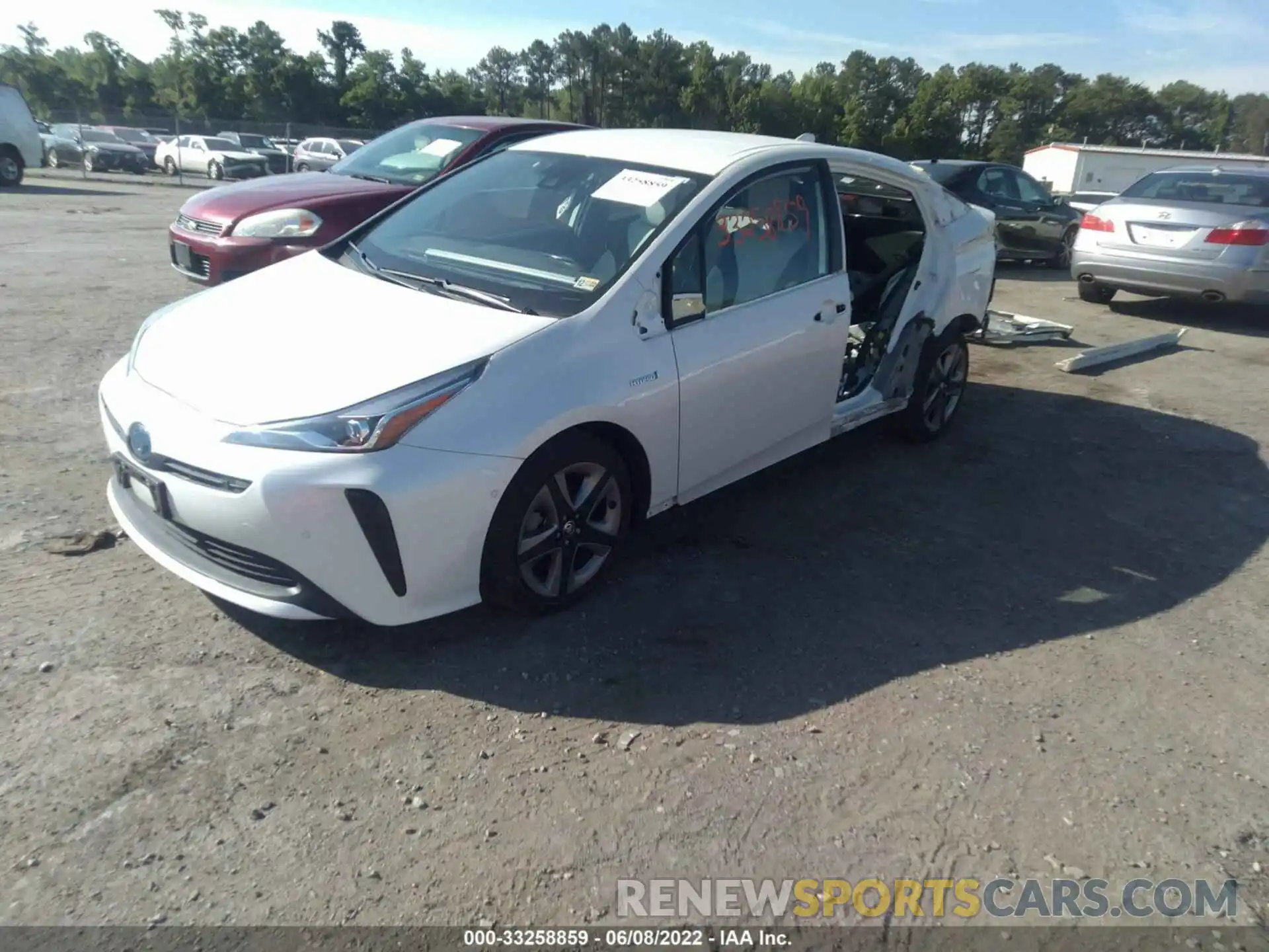 2 Photograph of a damaged car JTDKARFU7L3108123 TOYOTA PRIUS 2020