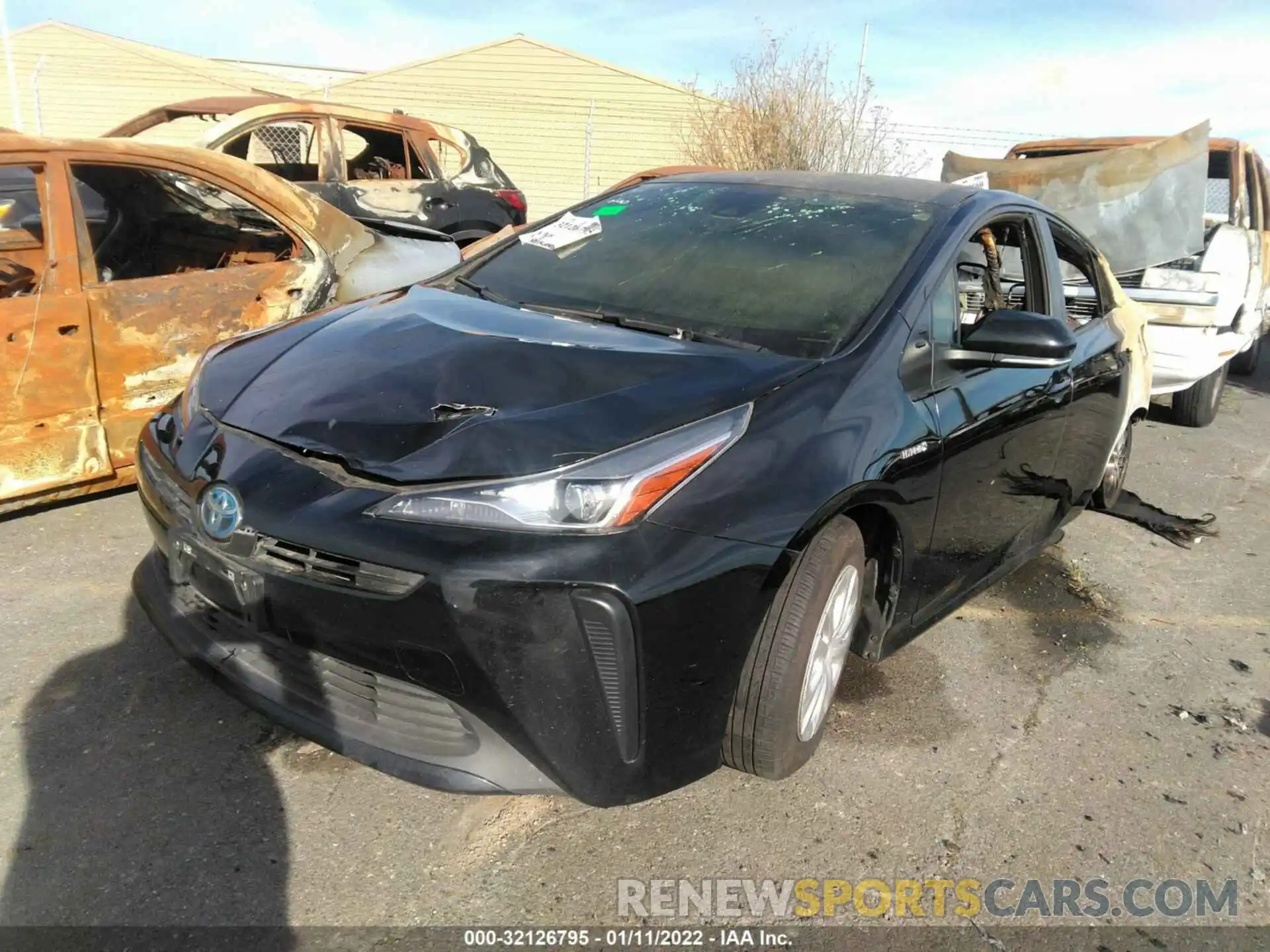 2 Photograph of a damaged car JTDKARFU7L3108610 TOYOTA PRIUS 2020