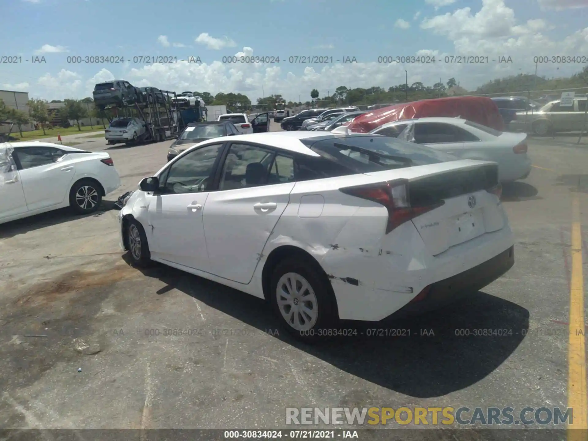 3 Photograph of a damaged car JTDKARFU7L3109949 TOYOTA PRIUS 2020