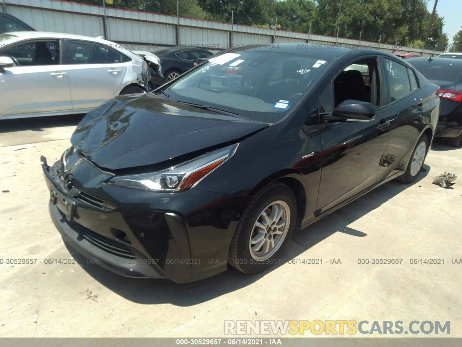 2 Photograph of a damaged car JTDKARFU7L3109952 TOYOTA PRIUS 2020