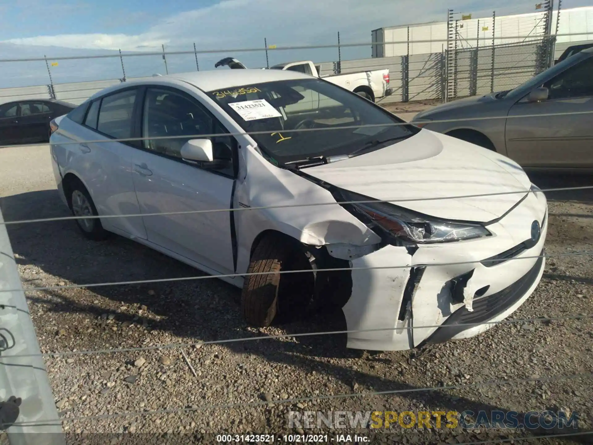 1 Photograph of a damaged car JTDKARFU7L3110874 TOYOTA PRIUS 2020