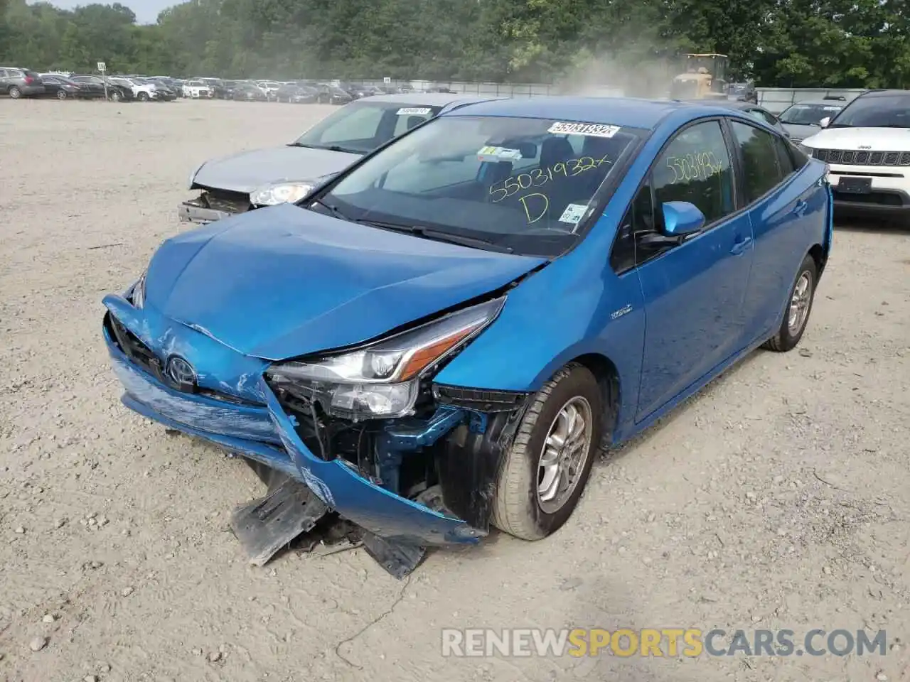 2 Photograph of a damaged car JTDKARFU7L3111152 TOYOTA PRIUS 2020