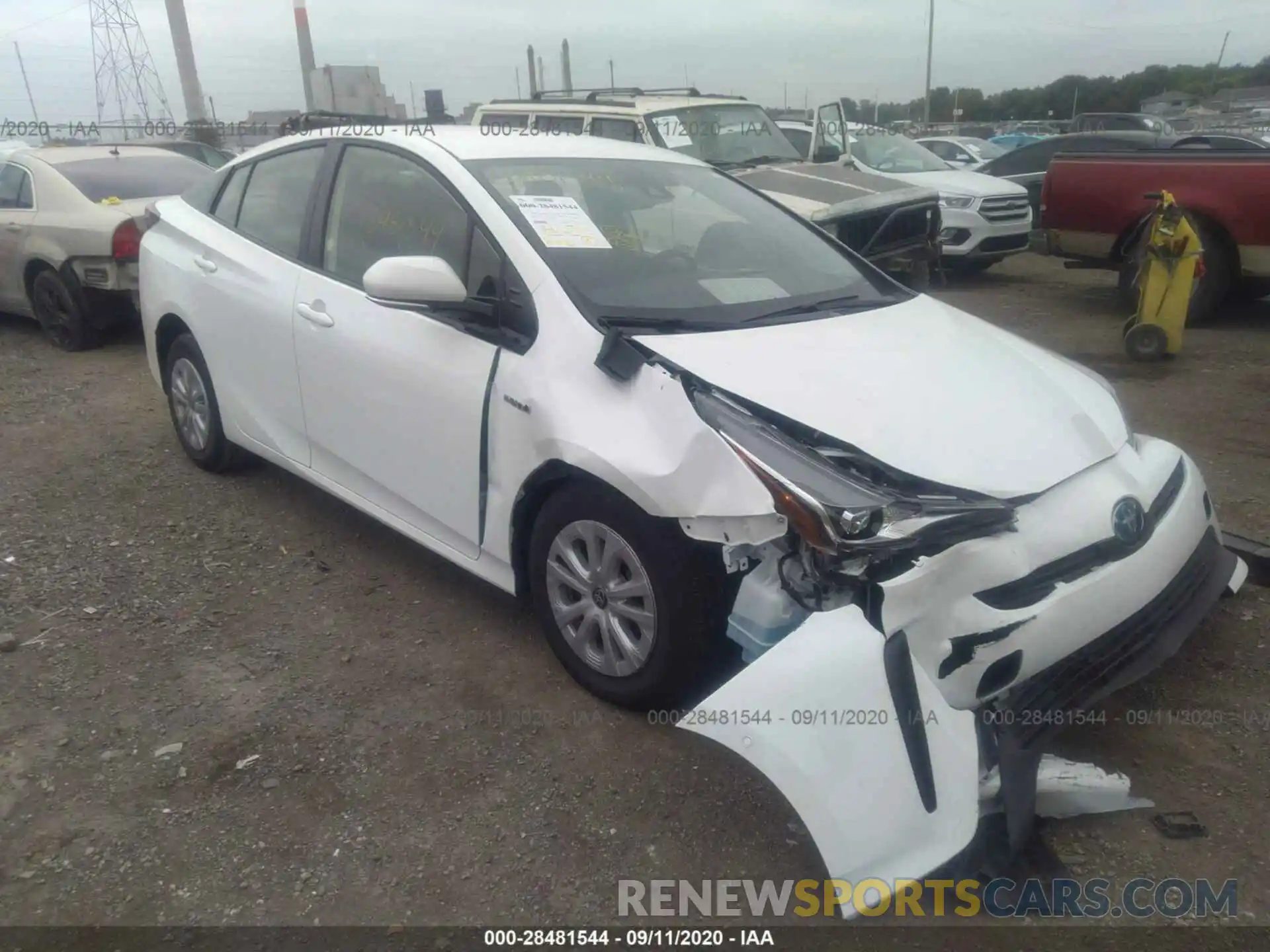 1 Photograph of a damaged car JTDKARFU7L3112611 TOYOTA PRIUS 2020