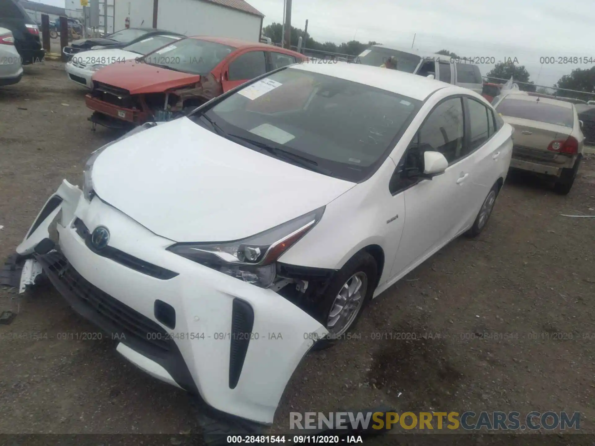 2 Photograph of a damaged car JTDKARFU7L3112611 TOYOTA PRIUS 2020