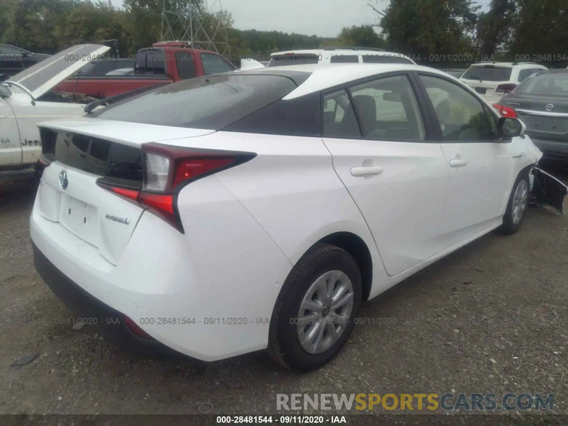 4 Photograph of a damaged car JTDKARFU7L3112611 TOYOTA PRIUS 2020