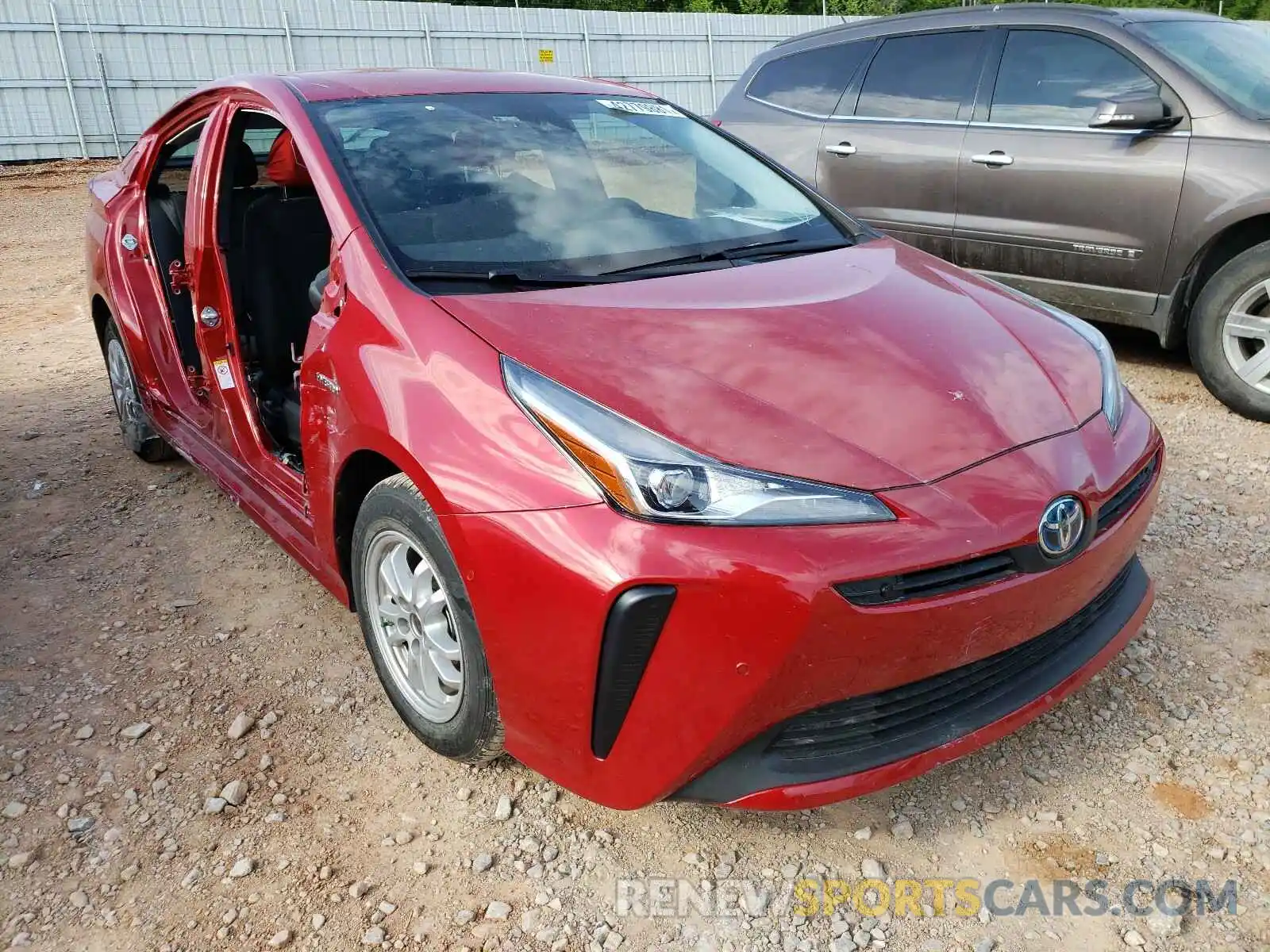 1 Photograph of a damaged car JTDKARFU7L3113385 TOYOTA PRIUS 2020