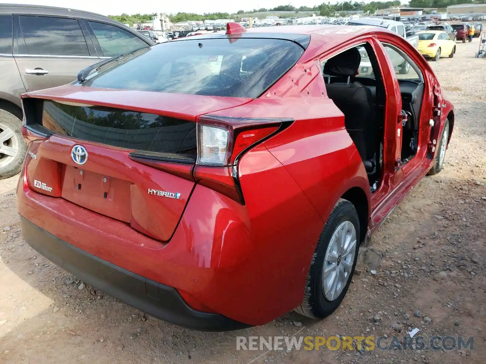 4 Photograph of a damaged car JTDKARFU7L3113385 TOYOTA PRIUS 2020