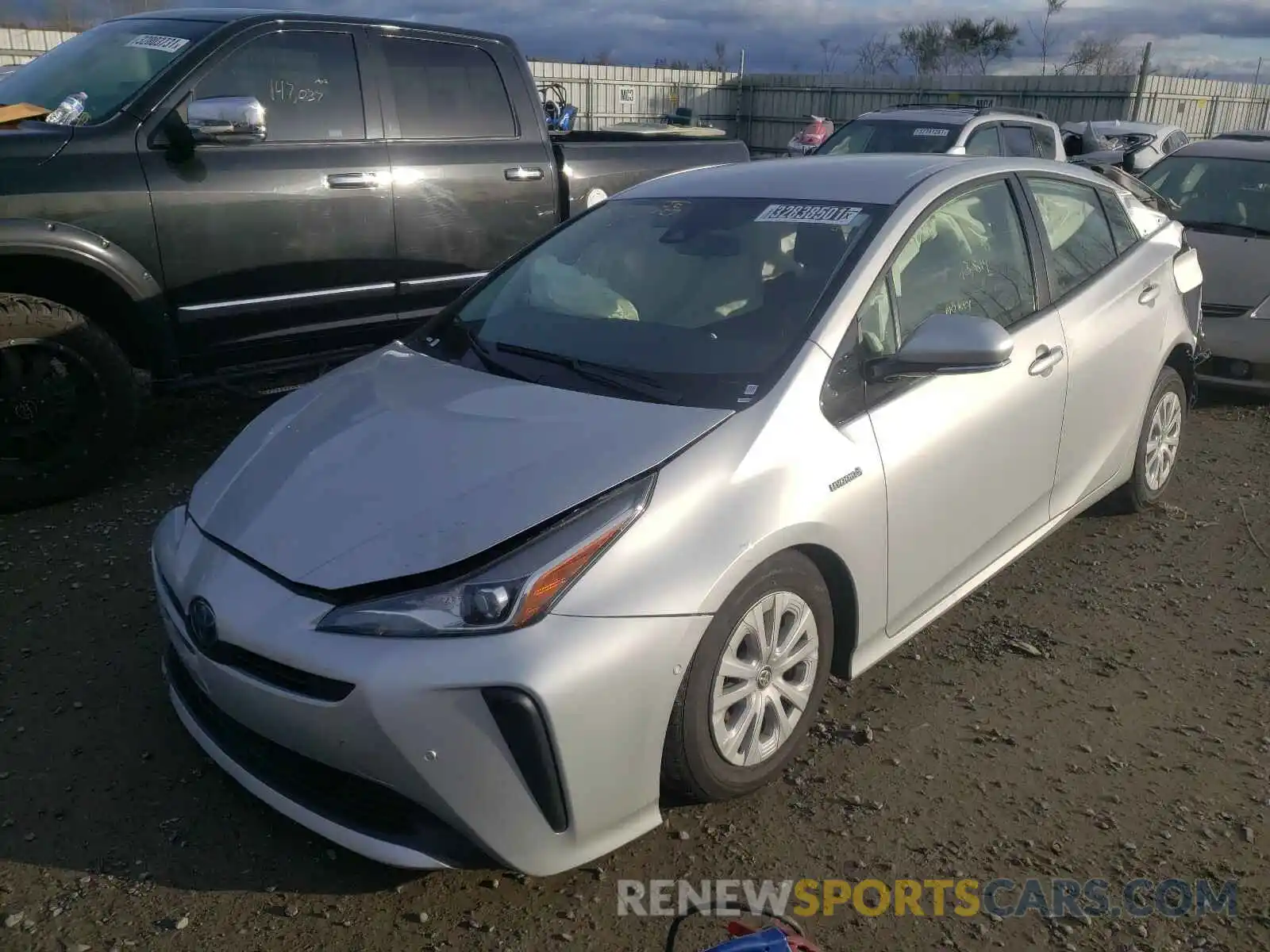 2 Photograph of a damaged car JTDKARFU7L3113743 TOYOTA PRIUS 2020