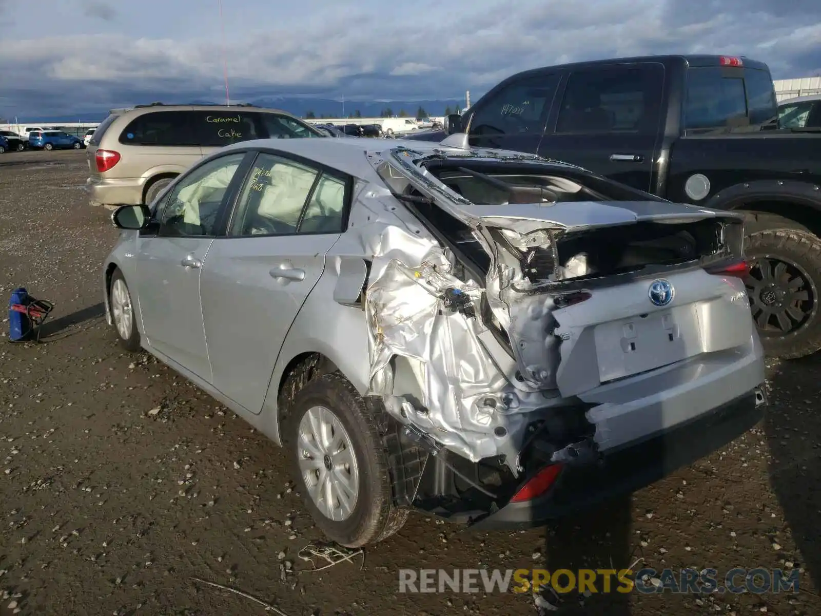 3 Photograph of a damaged car JTDKARFU7L3113743 TOYOTA PRIUS 2020