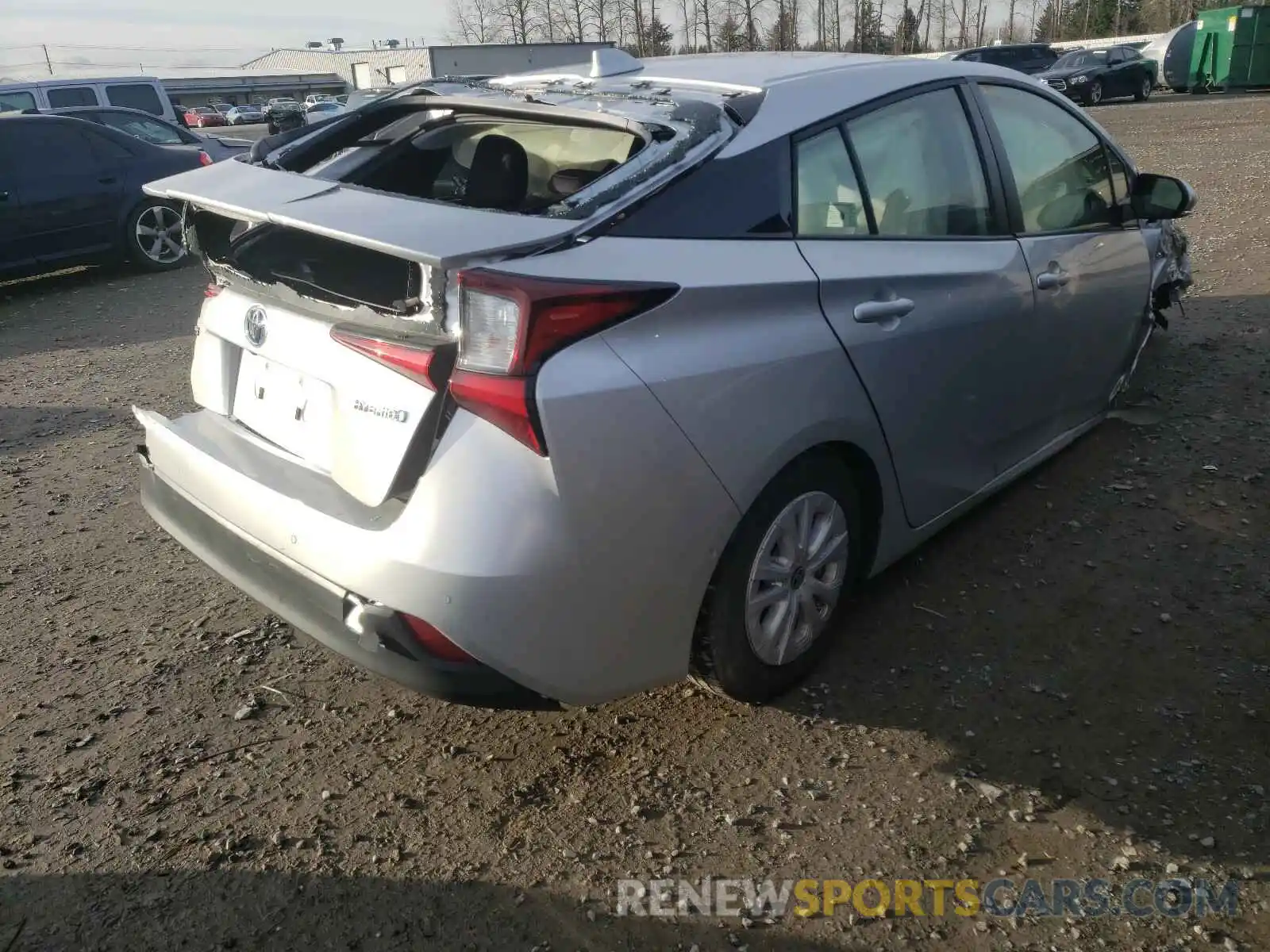 4 Photograph of a damaged car JTDKARFU7L3113743 TOYOTA PRIUS 2020