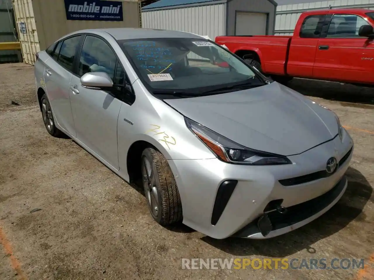 1 Photograph of a damaged car JTDKARFU7L3113984 TOYOTA PRIUS 2020