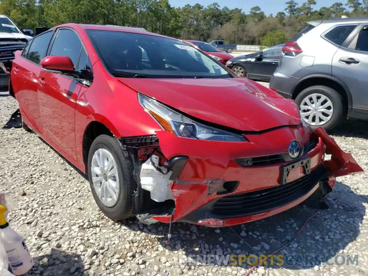 1 Photograph of a damaged car JTDKARFU7L3114228 TOYOTA PRIUS 2020