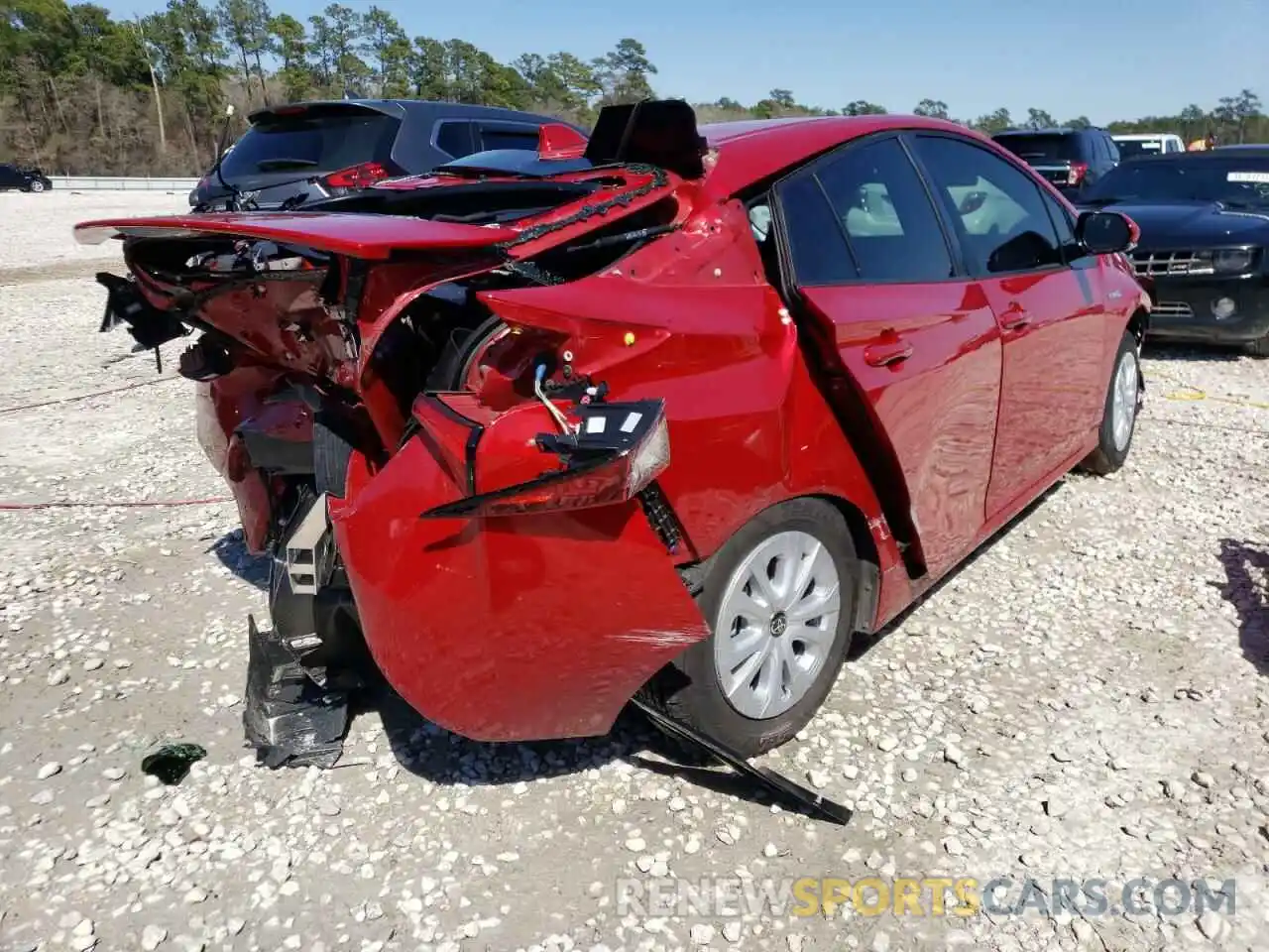 4 Photograph of a damaged car JTDKARFU7L3114228 TOYOTA PRIUS 2020