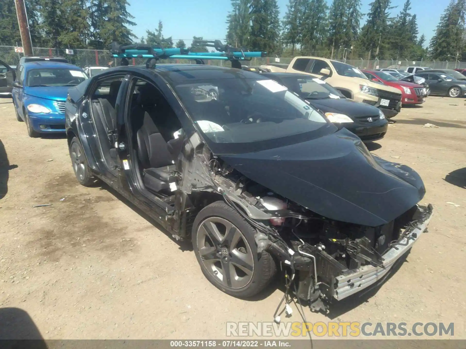 1 Photograph of a damaged car JTDKARFU7L3115718 TOYOTA PRIUS 2020