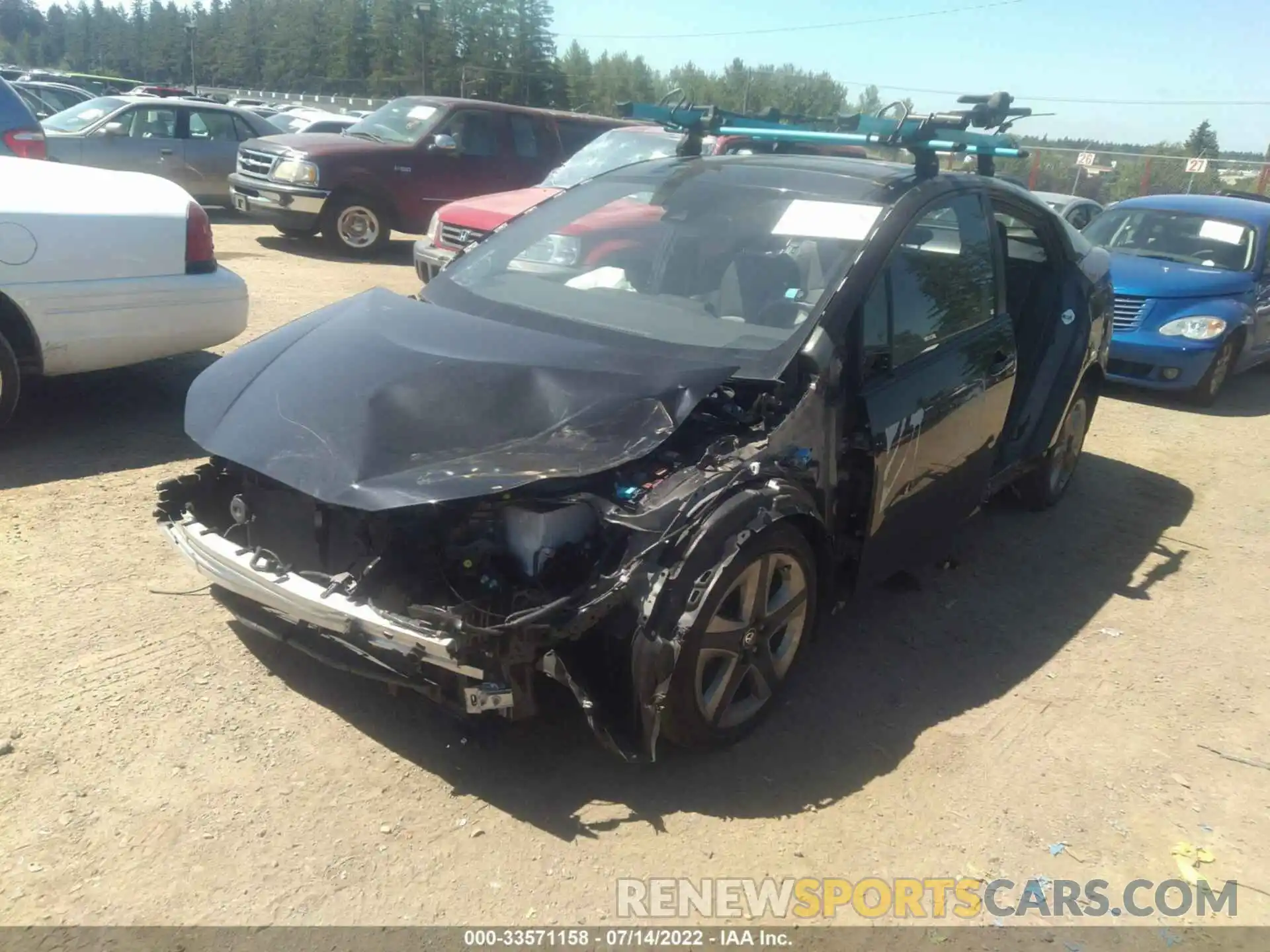 2 Photograph of a damaged car JTDKARFU7L3115718 TOYOTA PRIUS 2020