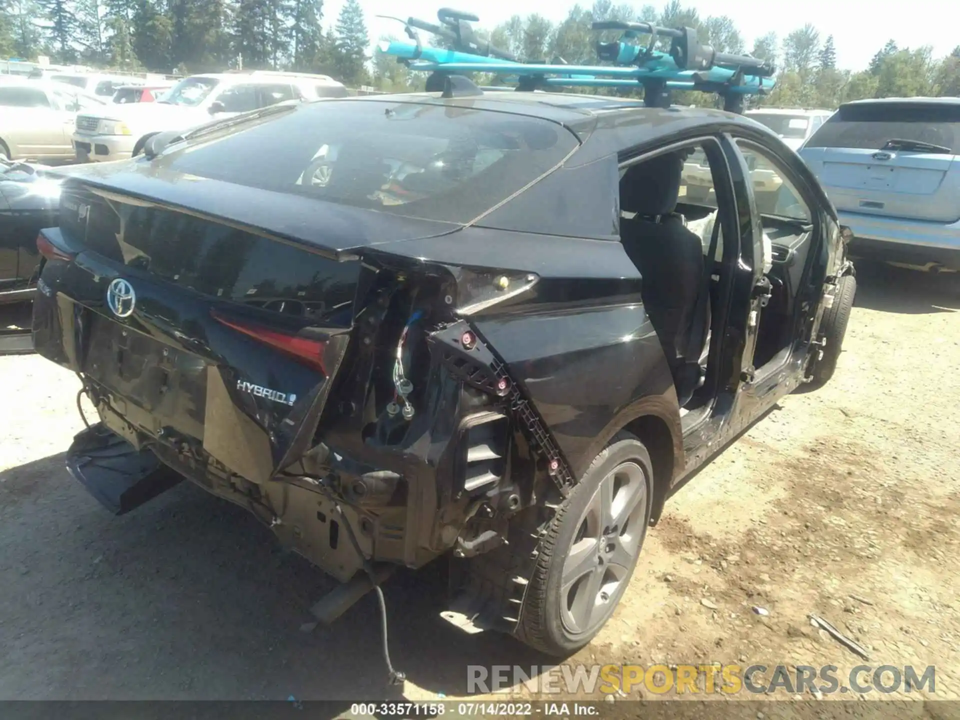 4 Photograph of a damaged car JTDKARFU7L3115718 TOYOTA PRIUS 2020