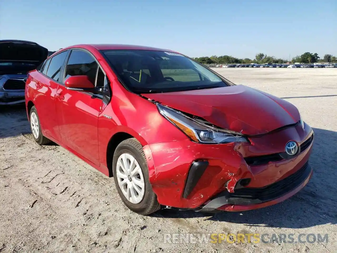 1 Photograph of a damaged car JTDKARFU7L3117985 TOYOTA PRIUS 2020