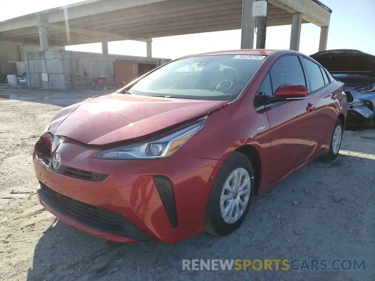 2 Photograph of a damaged car JTDKARFU7L3117985 TOYOTA PRIUS 2020