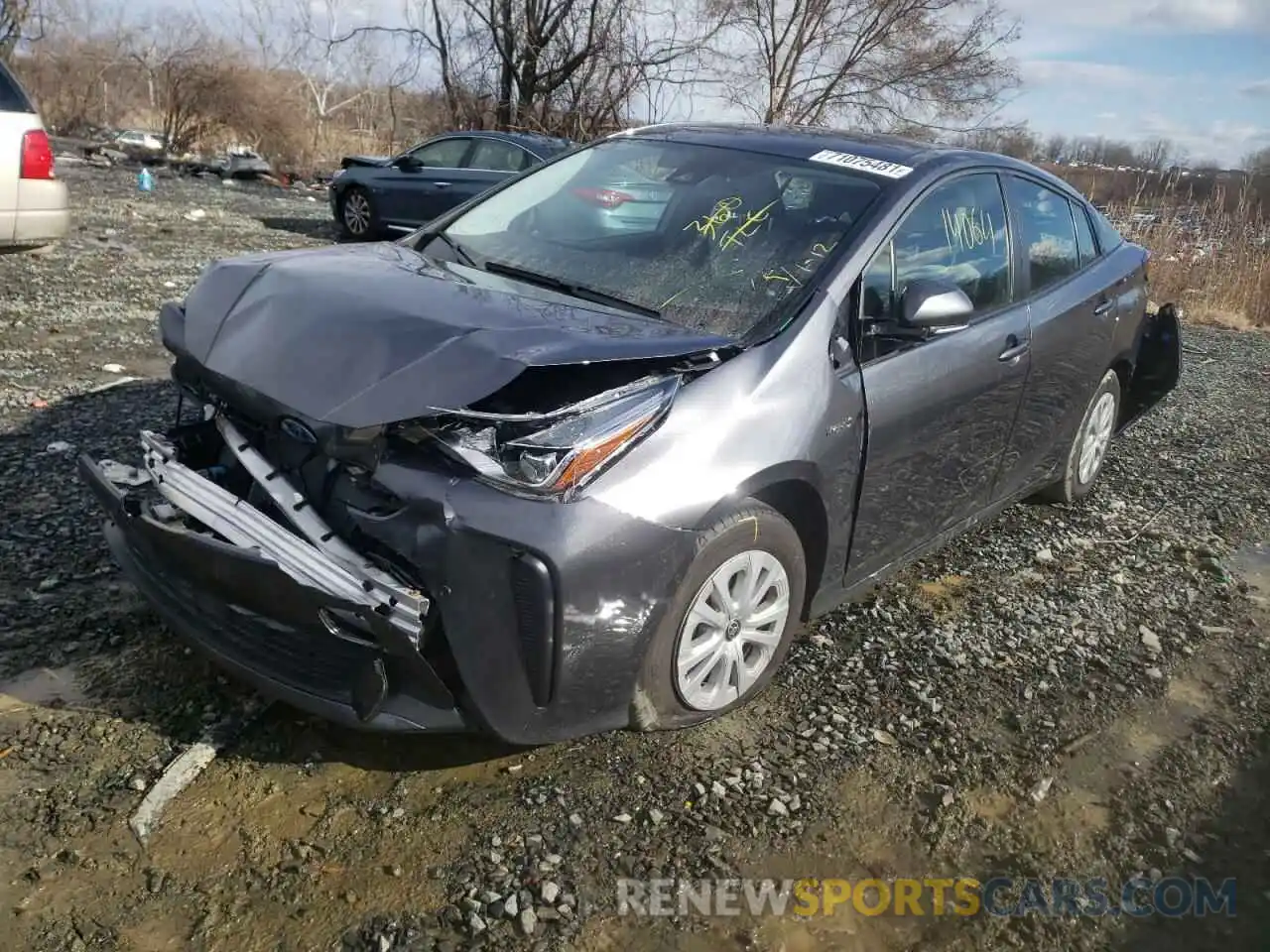 2 Photograph of a damaged car JTDKARFU7L3119803 TOYOTA PRIUS 2020