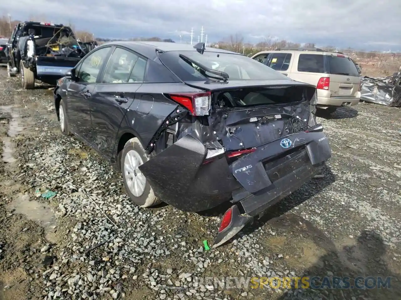 3 Photograph of a damaged car JTDKARFU7L3119803 TOYOTA PRIUS 2020