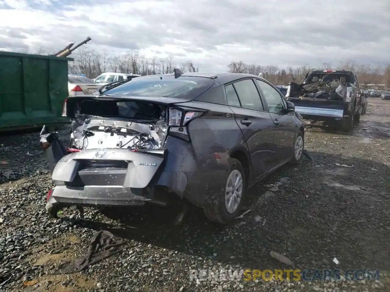 4 Photograph of a damaged car JTDKARFU7L3119803 TOYOTA PRIUS 2020