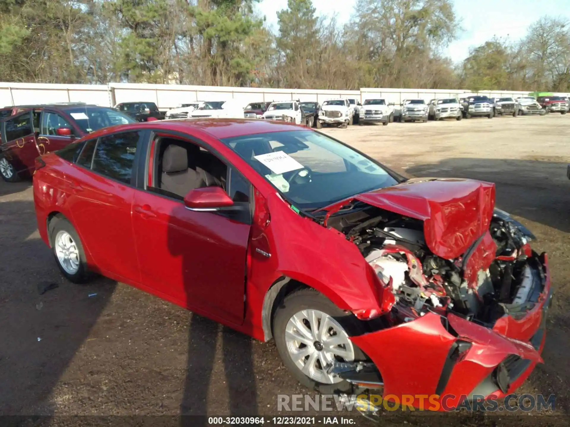 1 Photograph of a damaged car JTDKARFU7L3120689 TOYOTA PRIUS 2020