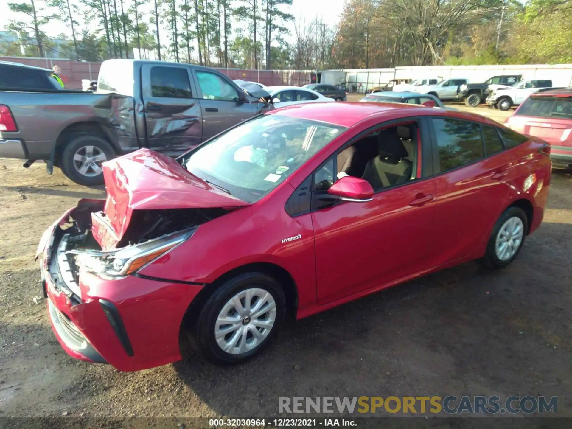 2 Photograph of a damaged car JTDKARFU7L3120689 TOYOTA PRIUS 2020