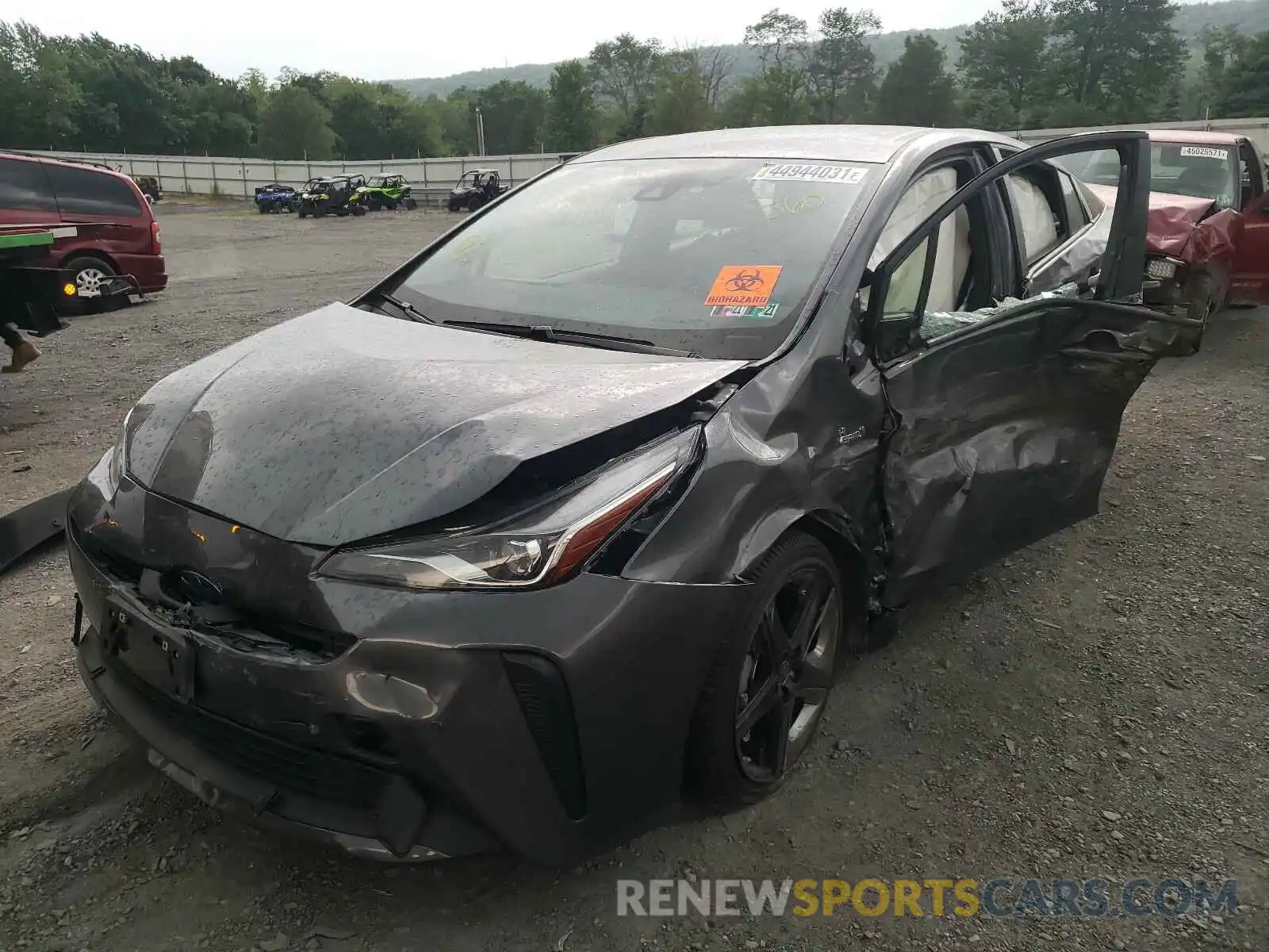 2 Photograph of a damaged car JTDKARFU7L3121650 TOYOTA PRIUS 2020