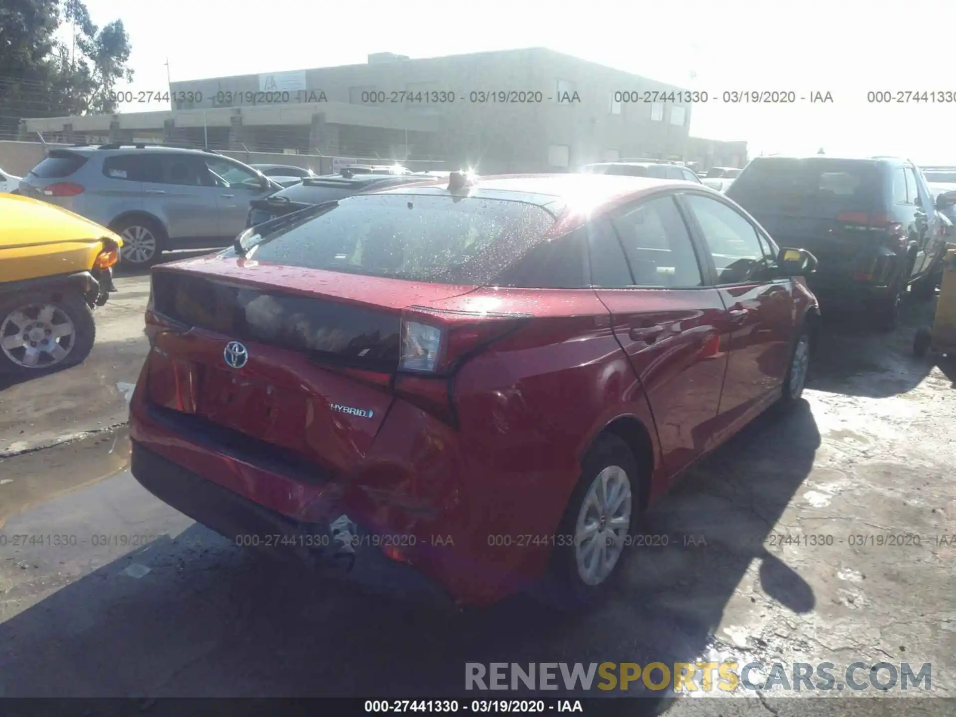 4 Photograph of a damaged car JTDKARFU8L3103223 TOYOTA PRIUS 2020