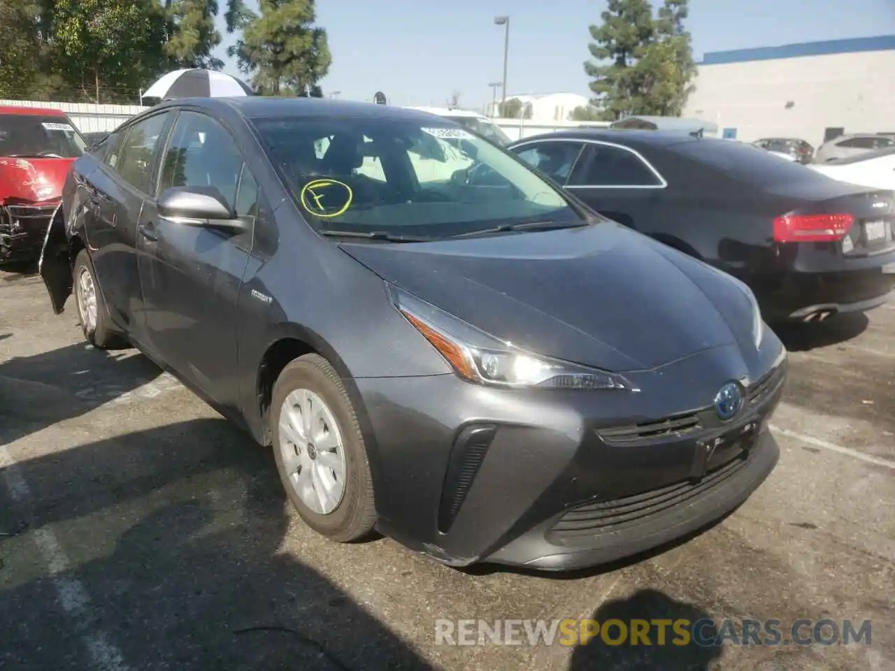 1 Photograph of a damaged car JTDKARFU8L3105330 TOYOTA PRIUS 2020