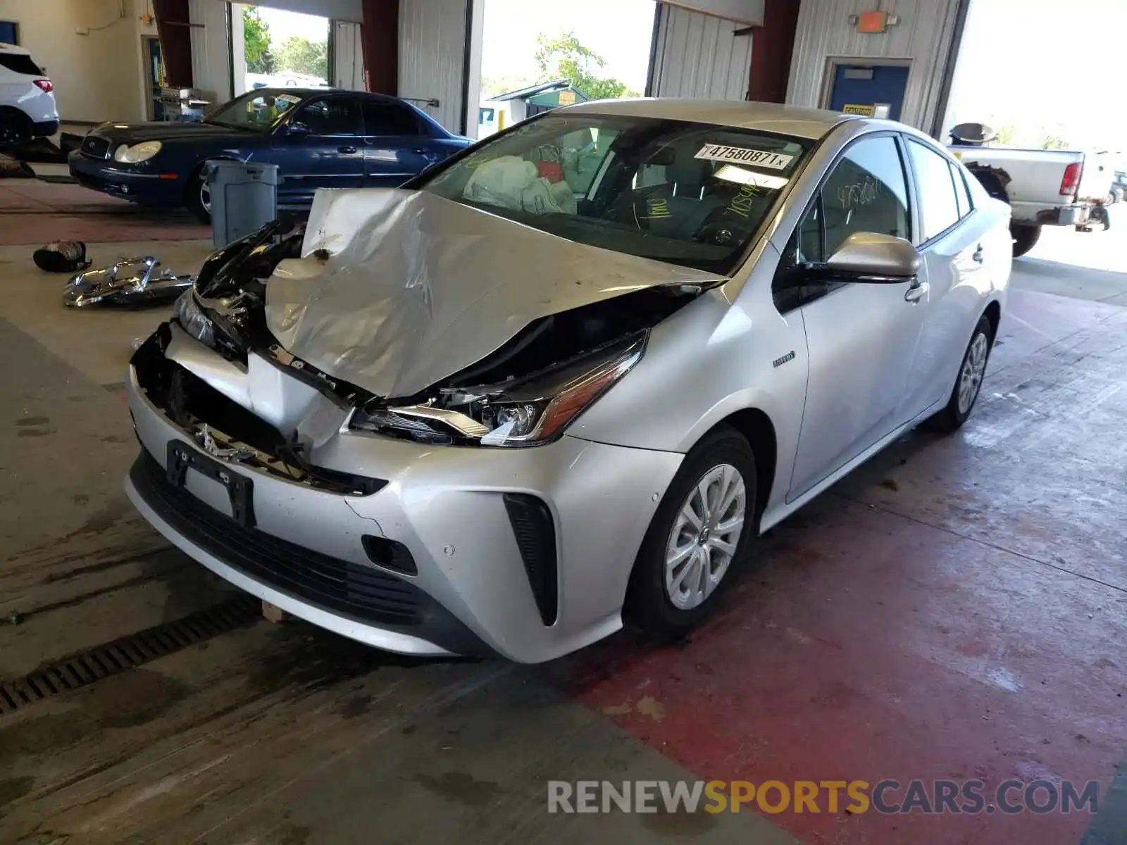 2 Photograph of a damaged car JTDKARFU8L3105442 TOYOTA PRIUS 2020