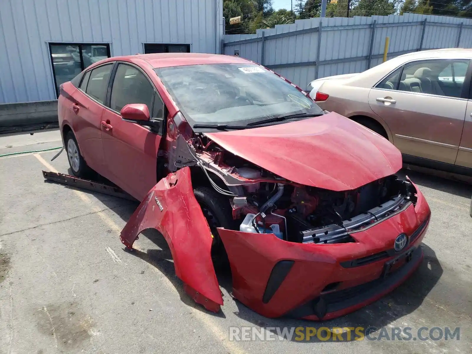 1 Photograph of a damaged car JTDKARFU8L3106851 TOYOTA PRIUS 2020