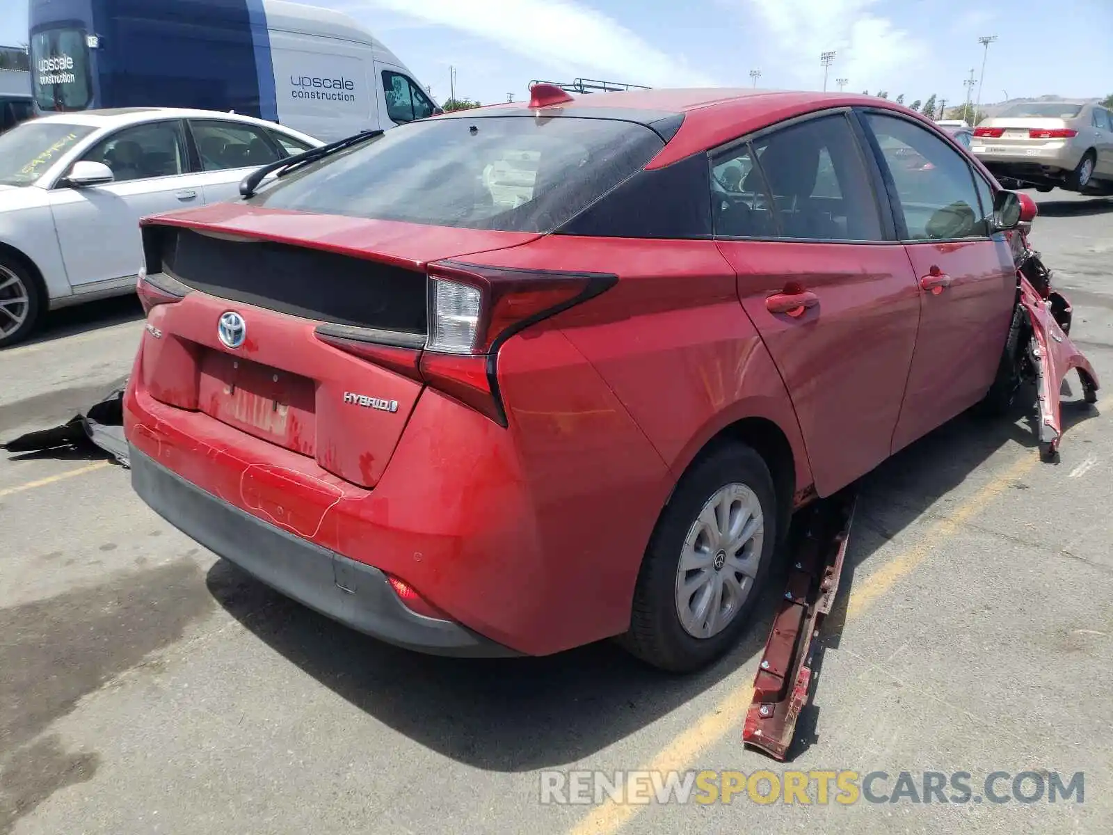 4 Фотография поврежденного автомобиля JTDKARFU8L3106851 TOYOTA PRIUS 2020