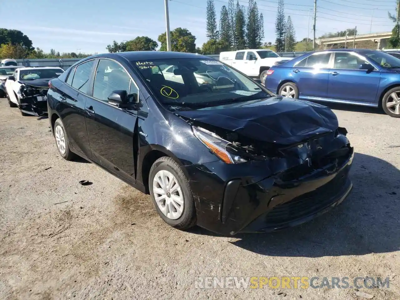 1 Photograph of a damaged car JTDKARFU8L3107420 TOYOTA PRIUS 2020