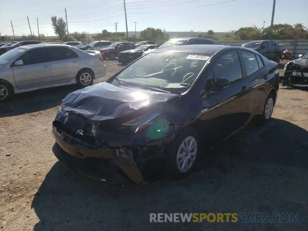 2 Photograph of a damaged car JTDKARFU8L3107420 TOYOTA PRIUS 2020