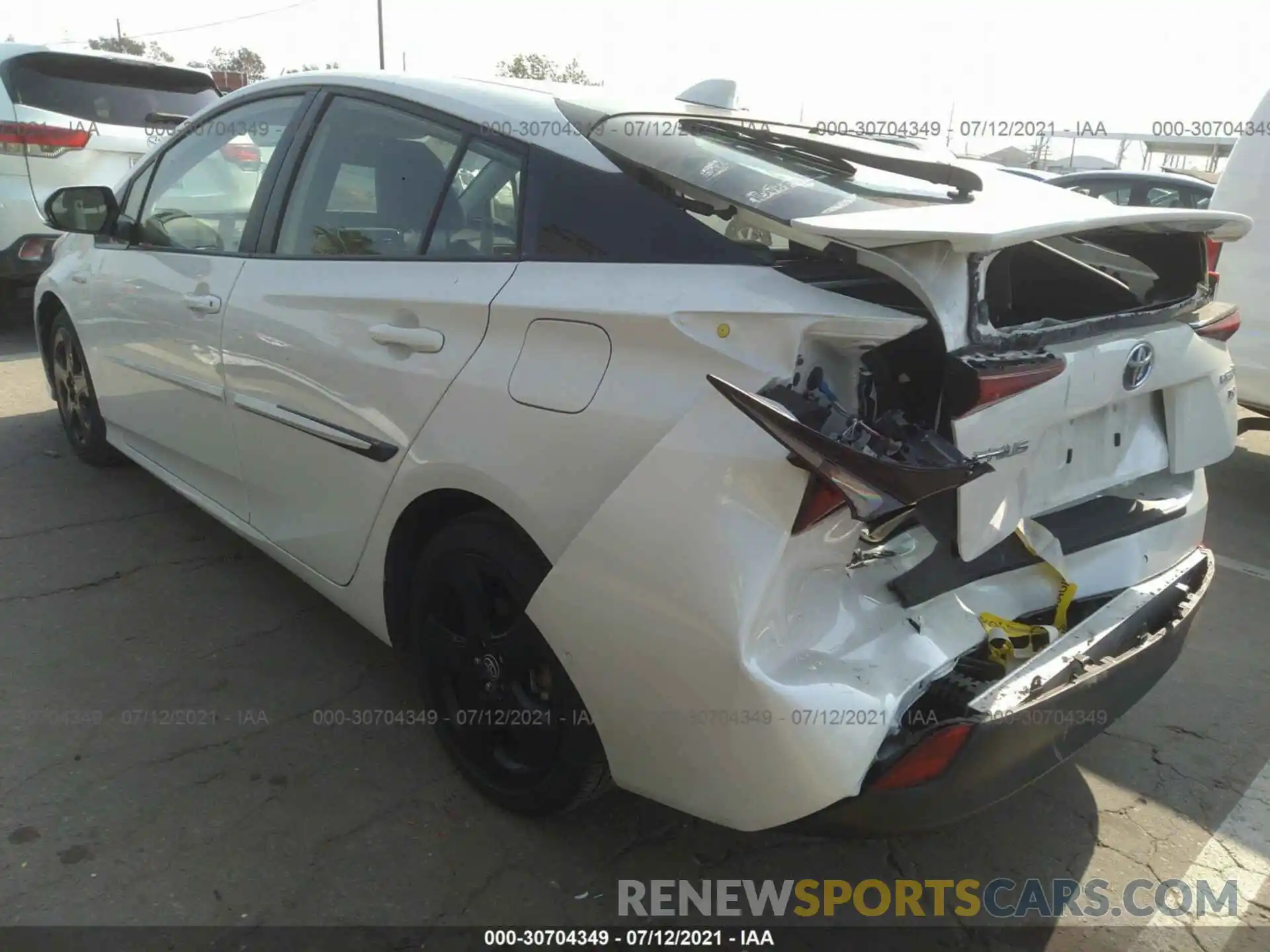 3 Photograph of a damaged car JTDKARFU8L3107661 TOYOTA PRIUS 2020