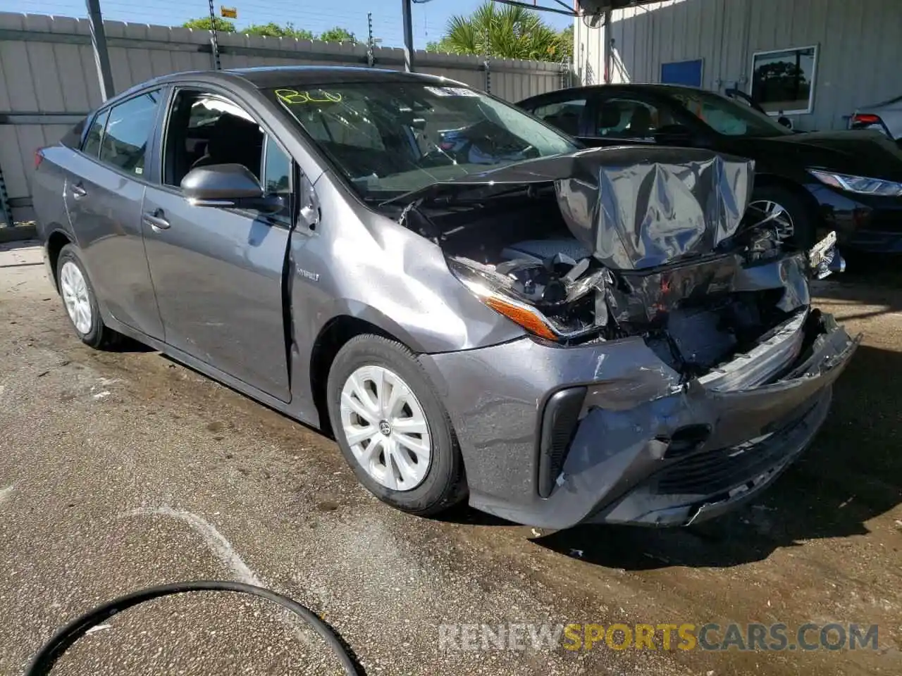 1 Photograph of a damaged car JTDKARFU8L3108986 TOYOTA PRIUS 2020