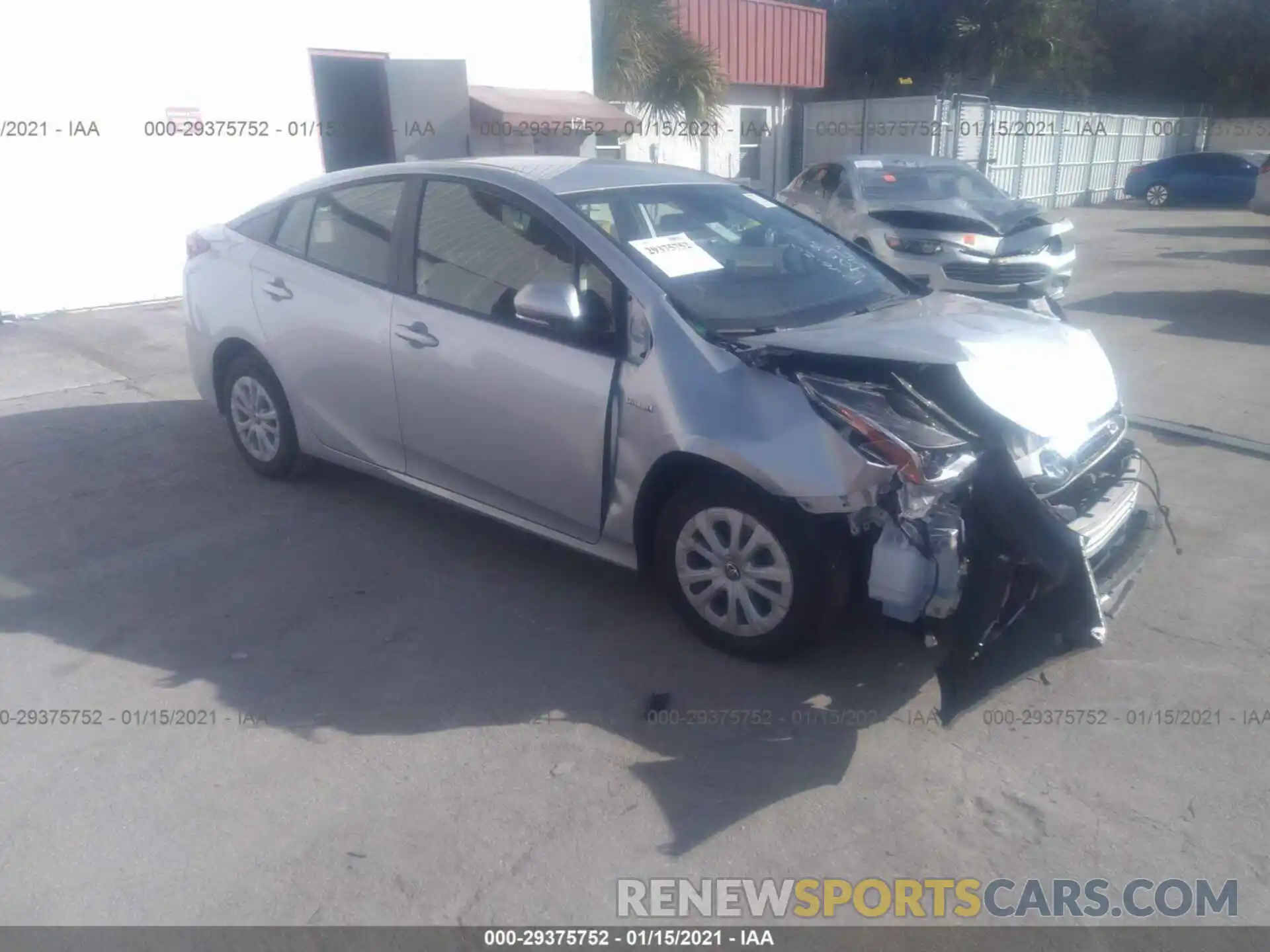 1 Photograph of a damaged car JTDKARFU8L3109068 TOYOTA PRIUS 2020