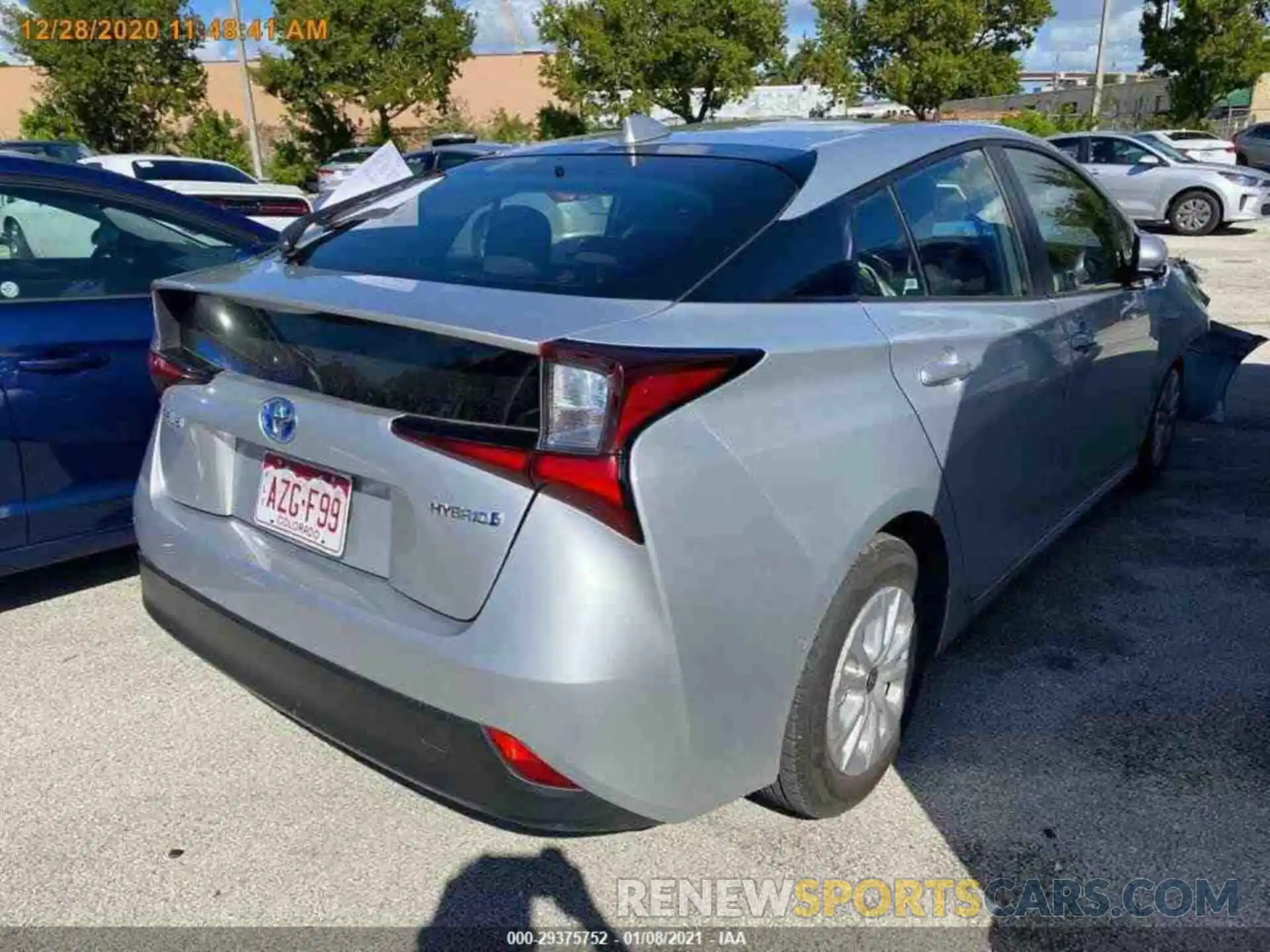 14 Photograph of a damaged car JTDKARFU8L3109068 TOYOTA PRIUS 2020