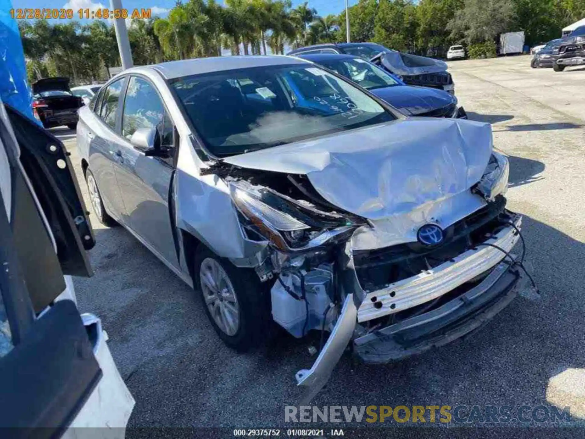 17 Photograph of a damaged car JTDKARFU8L3109068 TOYOTA PRIUS 2020