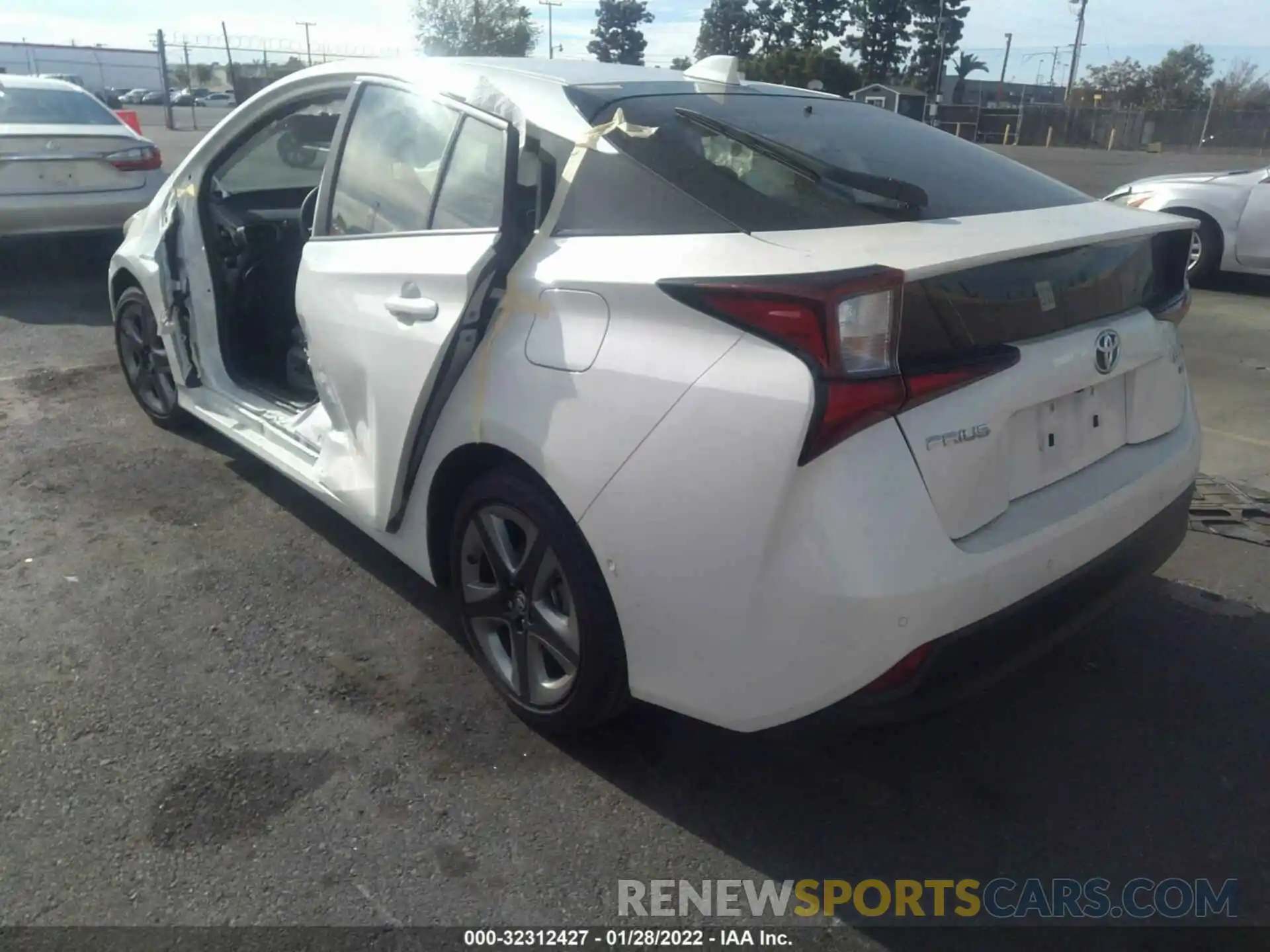 3 Photograph of a damaged car JTDKARFU8L3111158 TOYOTA PRIUS 2020