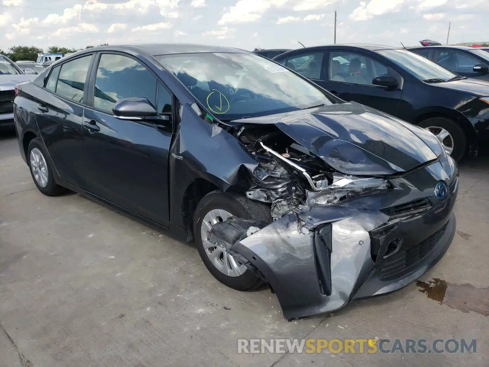 1 Photograph of a damaged car JTDKARFU8L3111550 TOYOTA PRIUS 2020