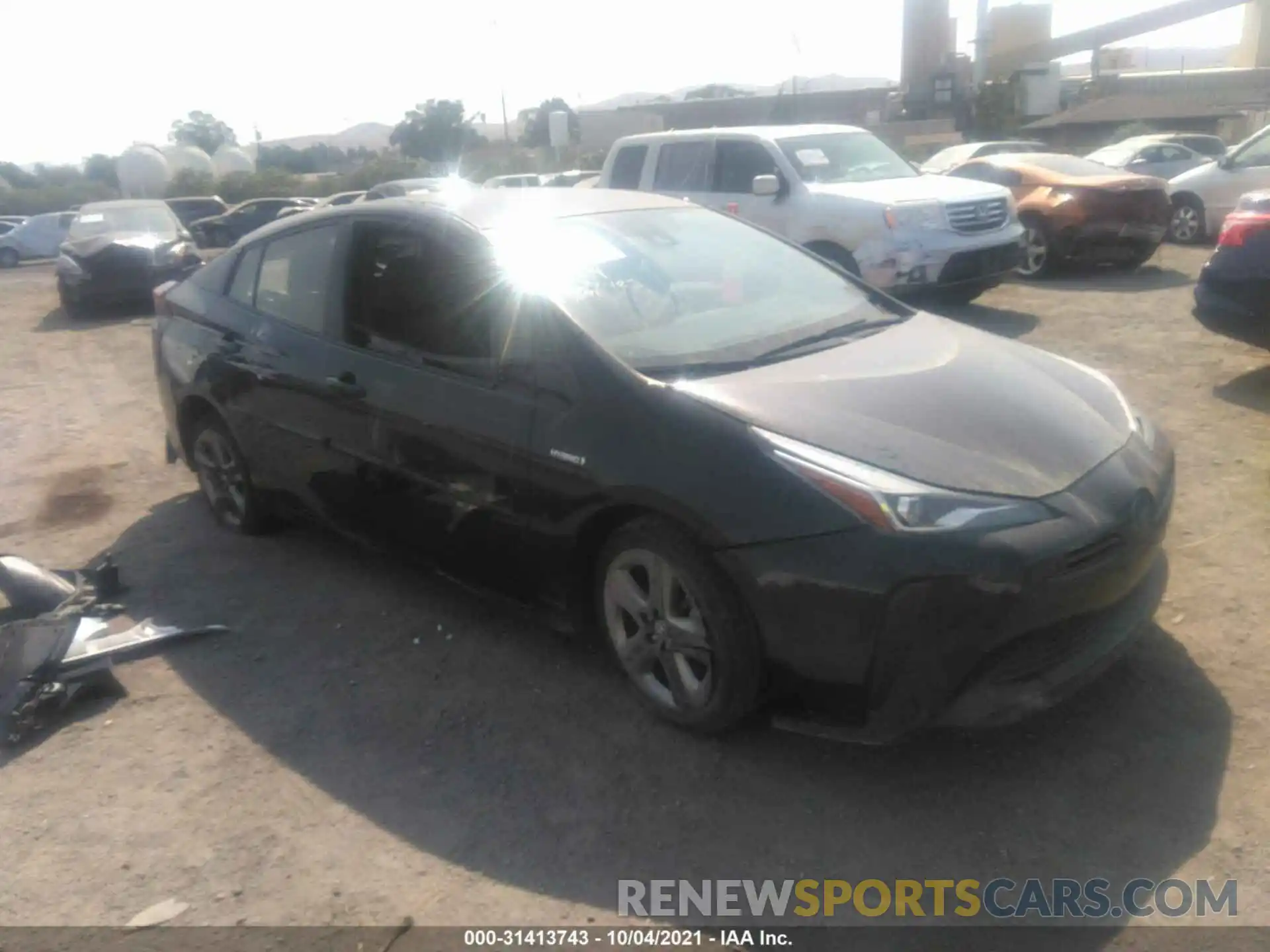 1 Photograph of a damaged car JTDKARFU8L3112276 TOYOTA PRIUS 2020