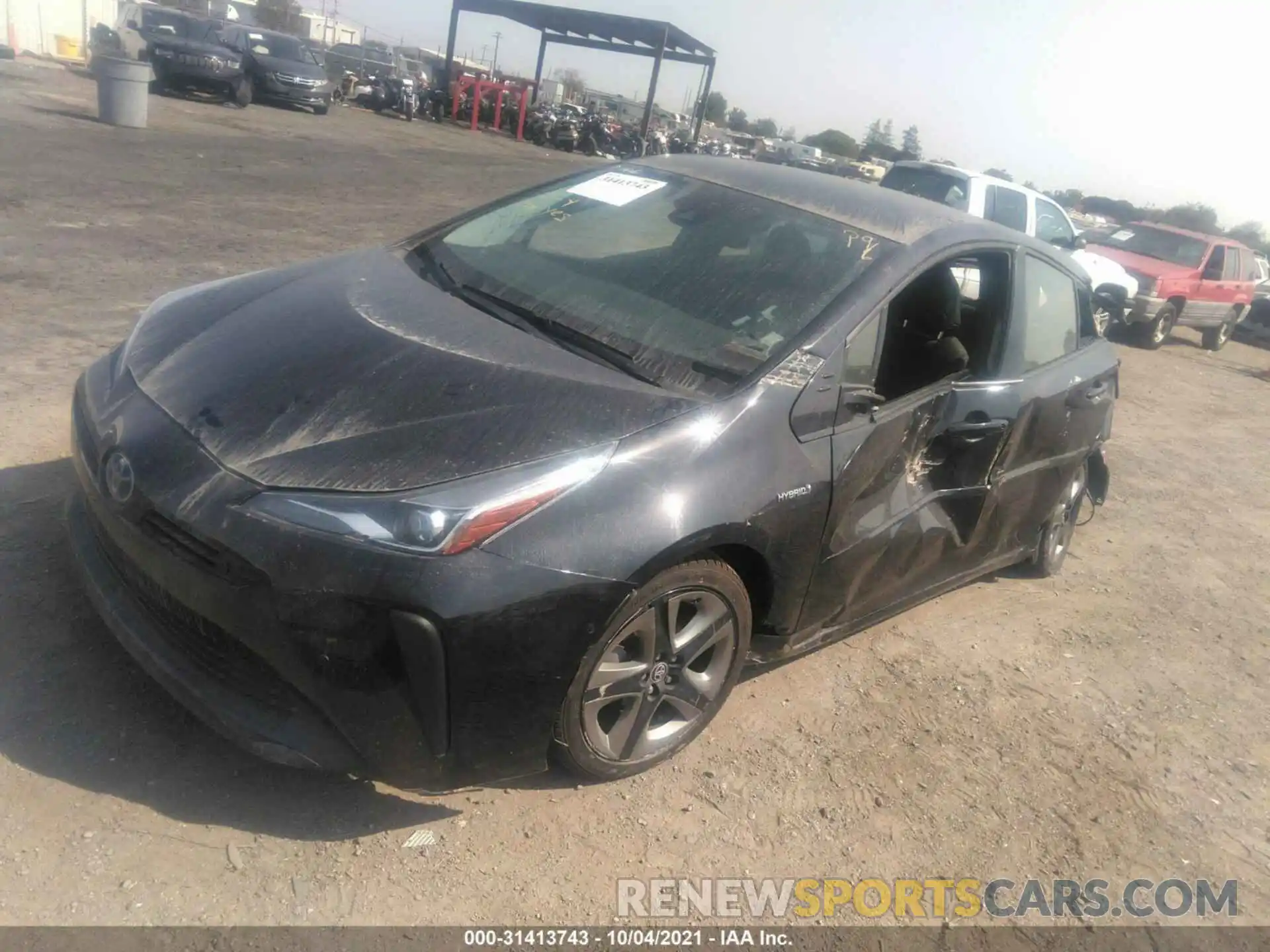 2 Photograph of a damaged car JTDKARFU8L3112276 TOYOTA PRIUS 2020