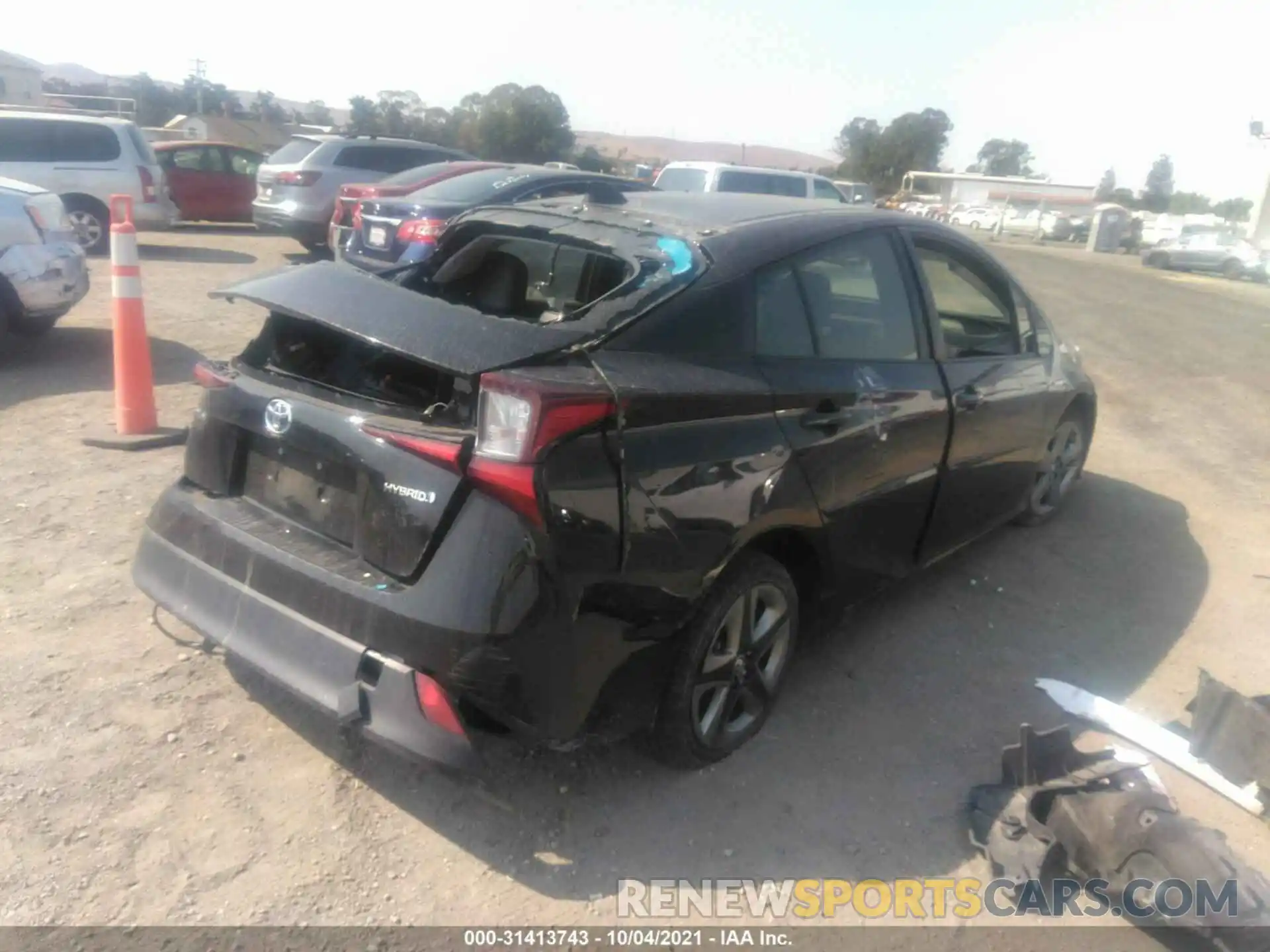 4 Photograph of a damaged car JTDKARFU8L3112276 TOYOTA PRIUS 2020